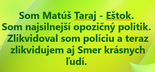 Vyznanie politického génia.